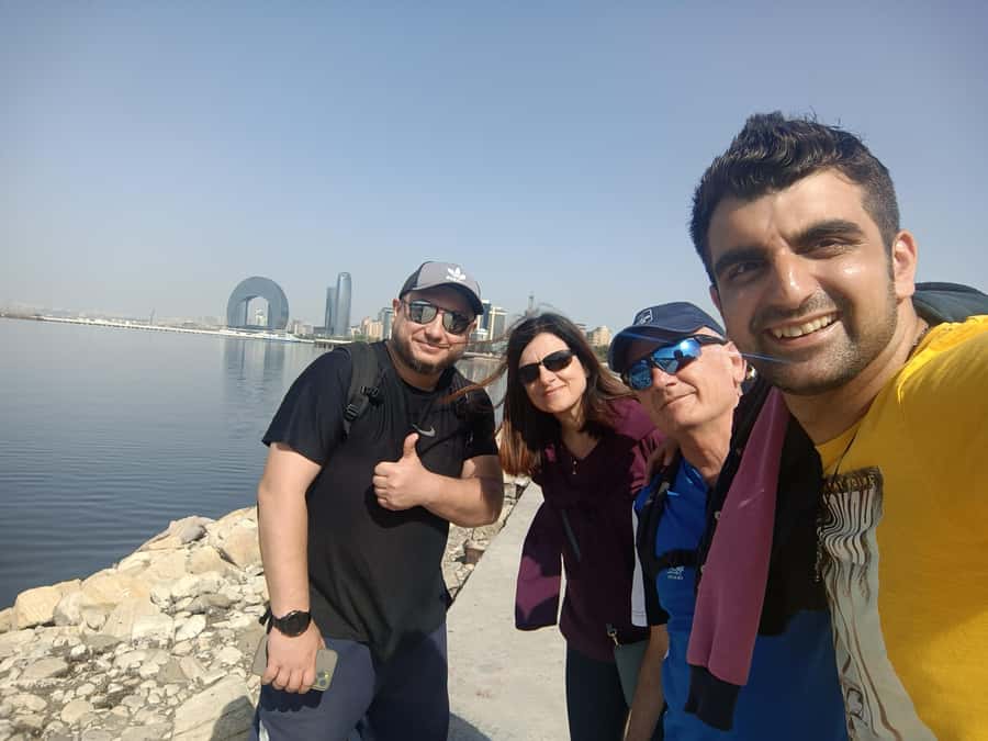 Baku: Stunning Walking Tour of Historical and Modern City - Philharmonic Hall area and a scenic break that resets your energy