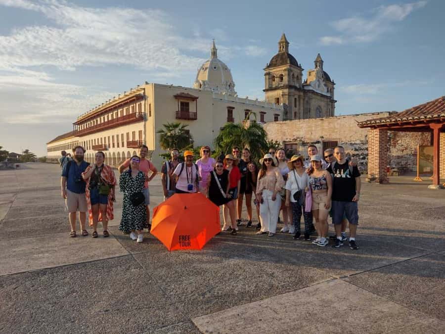 Cartagena: Historic Center and Getsemaní Shared Walking Tour - Meeting at Plaza Cervantes: find the orange umbrella, then get oriented