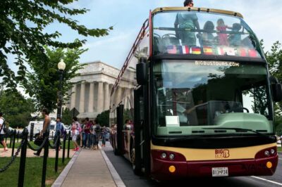 DC: Hop-On Hop-Off with 17 Stops plus Arlington Walking Tour - Open-top double-decker views and audio that actually helps