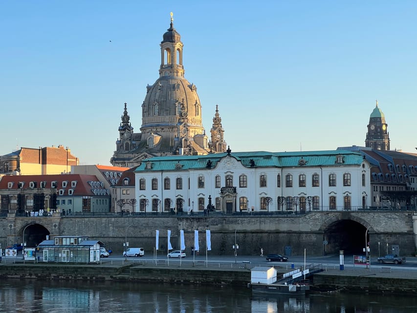 Dresden Old Town - Guided Walking Tour in English - Brühlsche Terrasse: a riverside viewpoint with a historical job