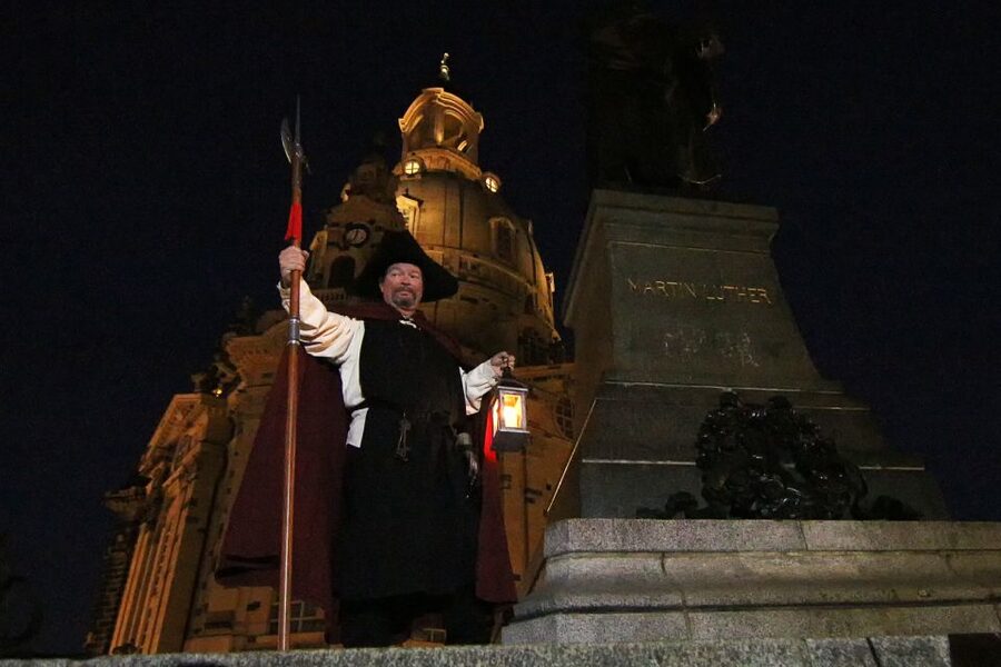 Dresden: Walking Tour with a Night Watchman and Meal - Ghost Stories and the August the Strong Angle