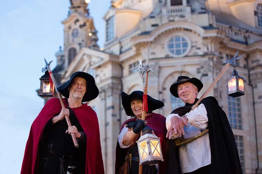 Dresden: Walking Tour with a Night Watchman including a Meal - Dinner first at Freiberger Schankhaus (Neumarkt 8, 6:15 PM)