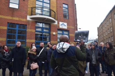 Gangster London Walking Tour with Actor Vas Blackwood - Meeting inside The Blind Beggar: a proper starting point in Whitechapel