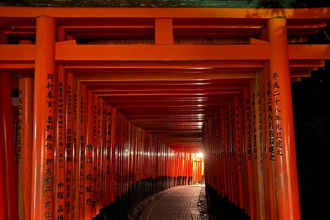 Kyoto Fushimi-Inari Night Walking Tour - Walking in the dark: shoes, layers, and photo patience