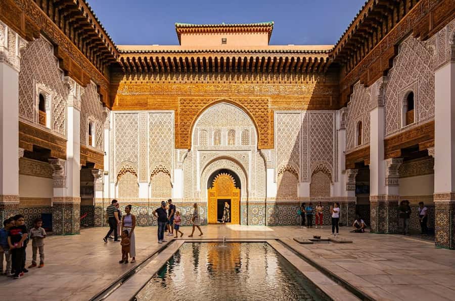 Marrakech: Ben Youssef, Secret Garden, & Souks Walking Tour - Ben Youssef Madrasa: The architecture that rewards your slow gaze