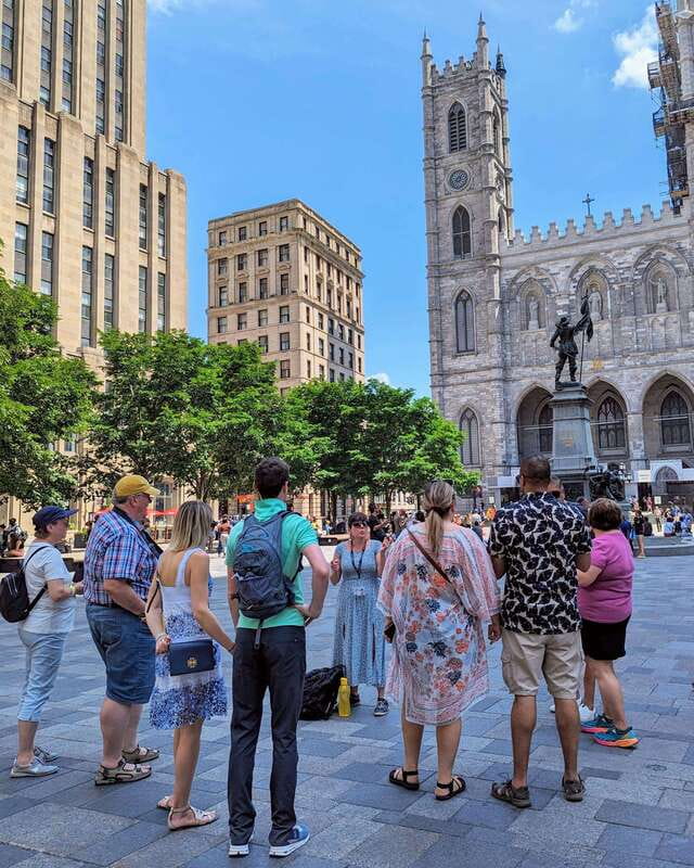 Montreal: Top Rated Small Group Old Montreal Walking Tour - Place d’Armes and Notre-Dame Basilica exterior: context you’ll carry all day