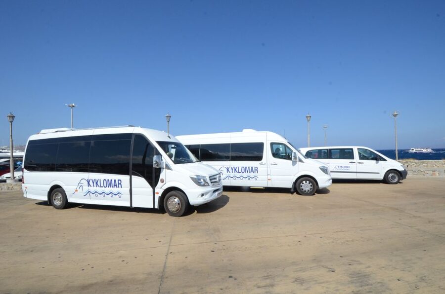 Mykonos: Half-Day City Walking Tour and Island Bus Tour - First Step: Fabrika Square to Mykonos Town’s Quick Orientation