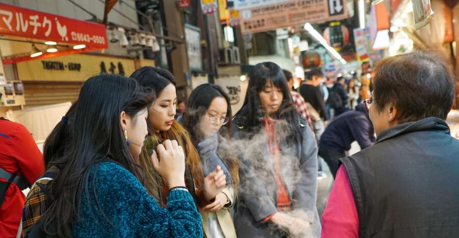 Osaka: Kuromon Market Food Walking Tour (6 stops, 6 tastes) - Finding your guide at Nippon-bashi 1chome (and keeping it easy)