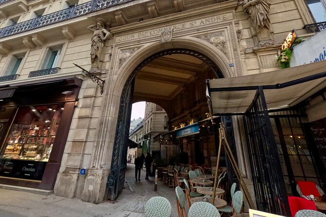 Paris Saint Germain Des Pres Walking Tour with Cruise Option - Stop 5 to 7: Rue de Buci, Cour du Commerce Saint André, and Odeon’s royal link