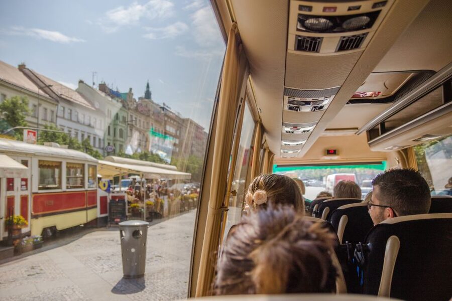 Prague: Guided Bus & Walking Tour with River Cruise & Lunch - Prague Castle Grounds and the Walk Toward Charles Bridge
