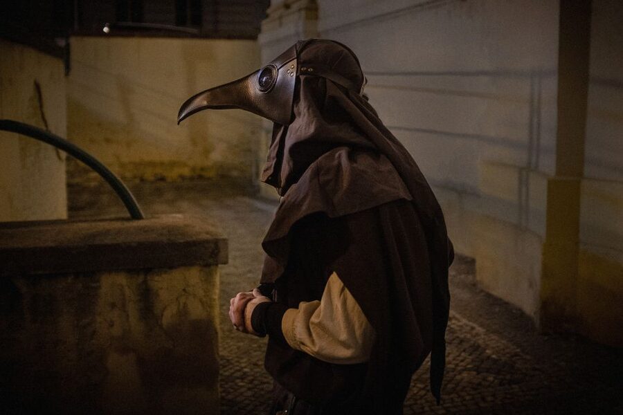 Prague: Plague Doctor Old Town History Walking Tour - Clementinum and Mariánské náměstí: scholarship and superstition in the same breath
