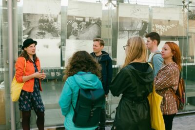 Regular walking tour of Soviet Vilnius - Green Bridge (Zaliasis Tiltas): propaganda you can still picture