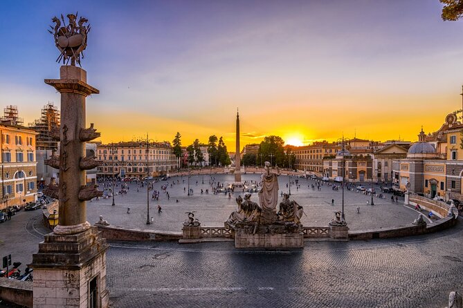 Rome Evening Panoramic Walking Tour Including Trevi Fountain and Spanish Steps - Piazza del Popolo: meet the city where it once went dark