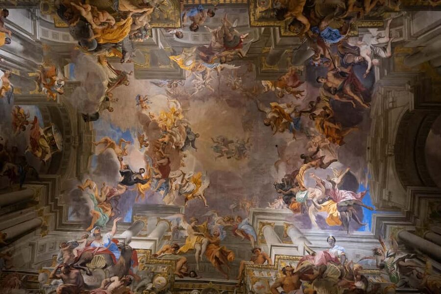 Rome: Moonlight Walking Tour – Free for Kids - SantIgnazio di Loyola: The Fake Dome Ceiling Moment