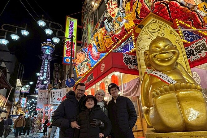 [Same Day OK] Osaka 4 hour, Castle, Market, Walking tour - Dotonbori: the neon billboard finale for photos and souvenirs