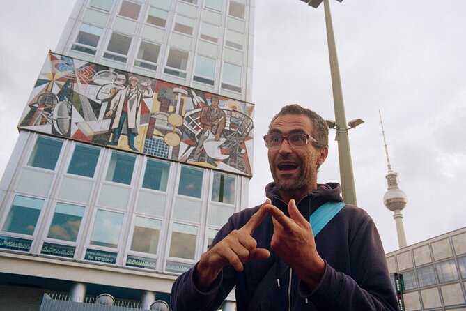 Small Group Walking Tour of East Berlin with a French Guide - East Side Gallery finale: 104 murals and the Brezhnev–Honecker moment