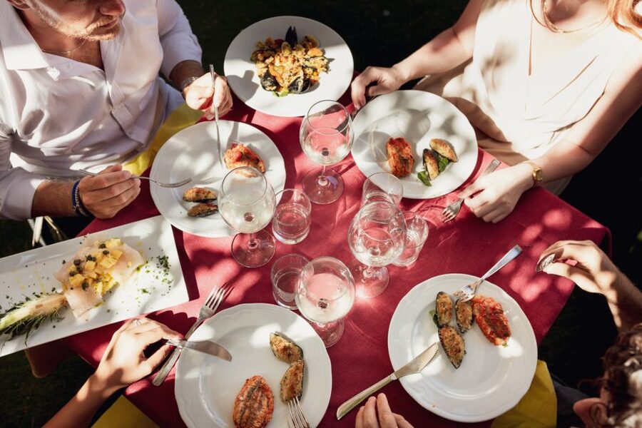 Taormina: Shared or Private Food & Wine Walking Tour - Stop 2: Land-food samples with Sicilian red wine